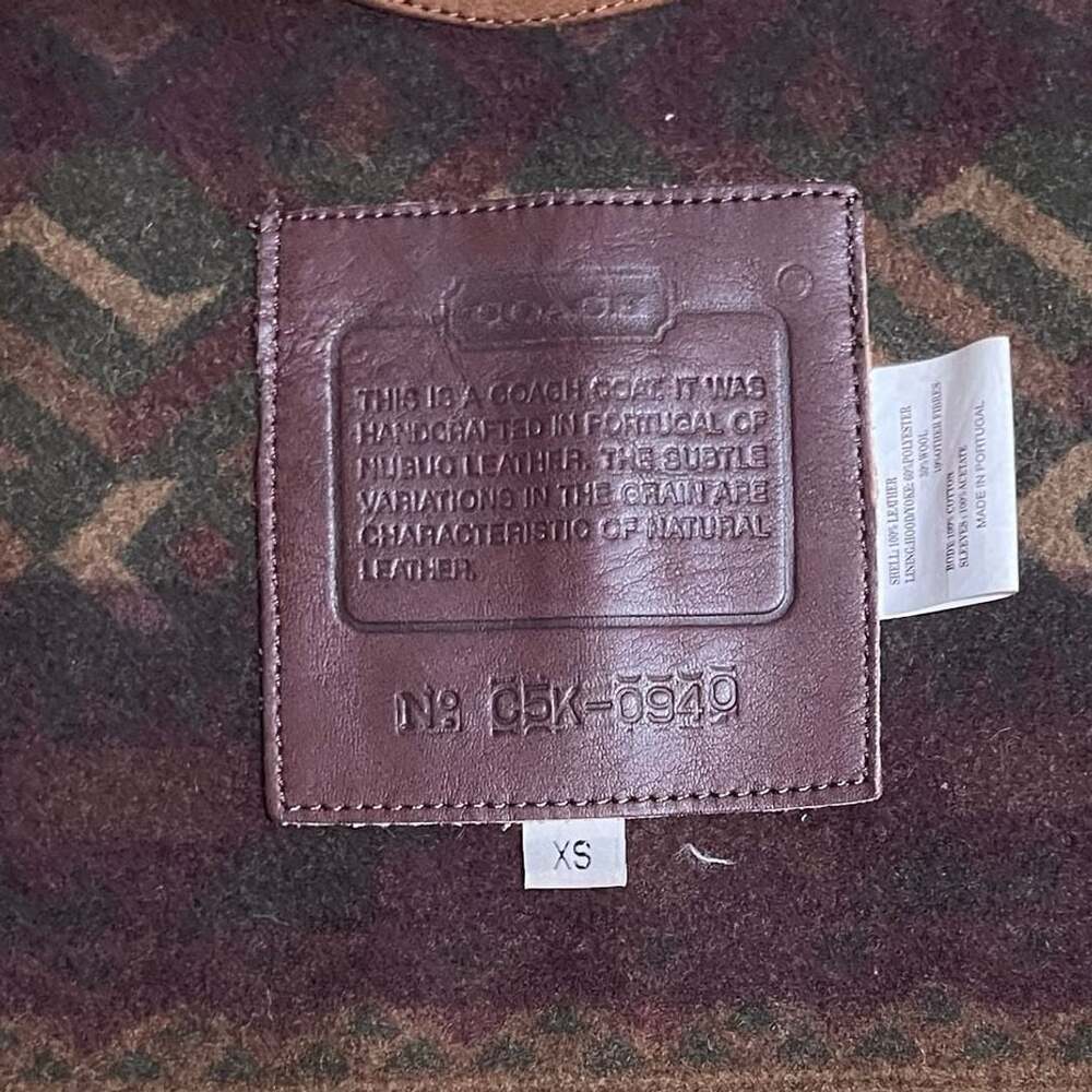 Coach Suede Leather Blanket Lined Hooded Jacket Coat Style C5K-0949